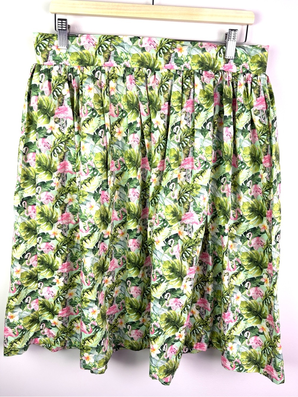 Vivacious Vixen Apparel Tropical Pink Flamingo Skirt size L